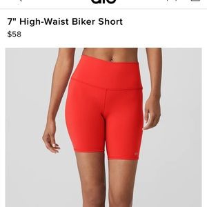 alo yoga - 7” high rise biker short *NWOT*